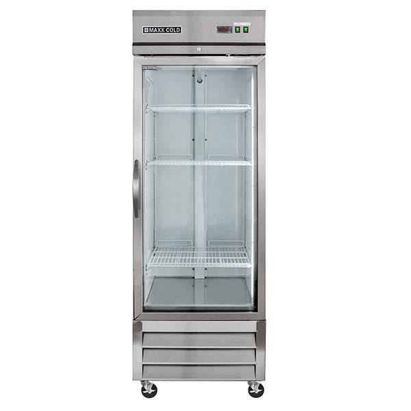 MXCR-23GDHC Maxx Cold Single Door, Glass Door Reach-In Refrigerator, Bottom Mount, 23 Cu ft - Top Restaurant Supplies