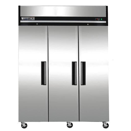 MXCR-72FDHC Maxx Cold Triple Door, Solid Door Reach-In Refrigerator, Top Mount, 72 Cu ft - Top Restaurant Supplies