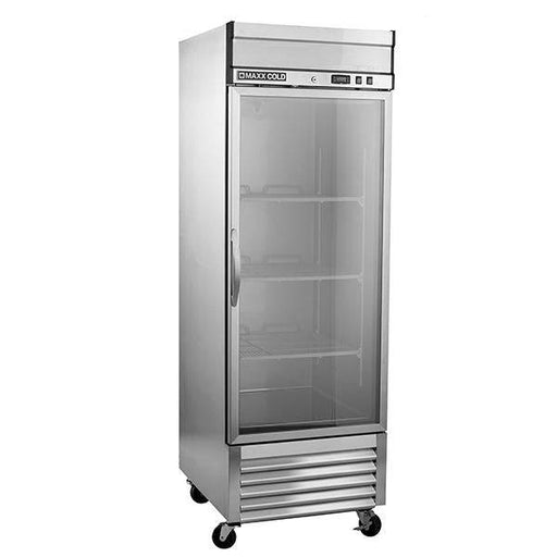 MXSR-23GDHC Maxx Cold Single Door, Glass Door Reach-In Refrigerator, Bottom Mount, 23 Cu ft - Top Restaurant Supplies