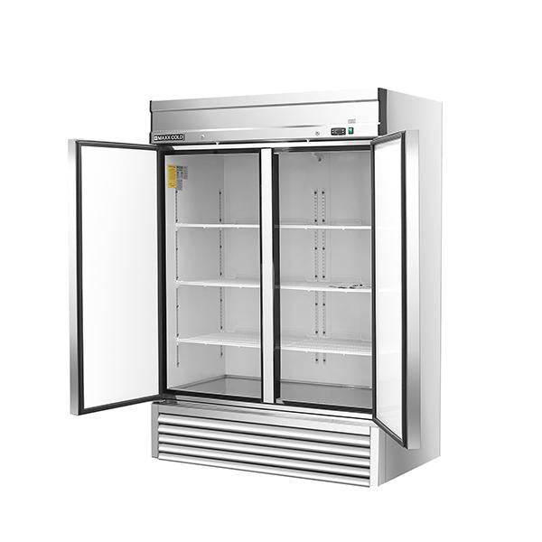 MXSR-49FDHC Maxx Cold Double Door, Solid Door Reach-In Refrigerator, Bottom Mount, 49 Cu ft - Top Restaurant Supplies