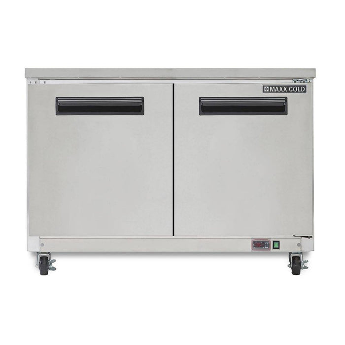 MXCF48UHC Maxx Cold Double Door Undercounter Freezer, 48” Wide - Top Restaurant Supplies