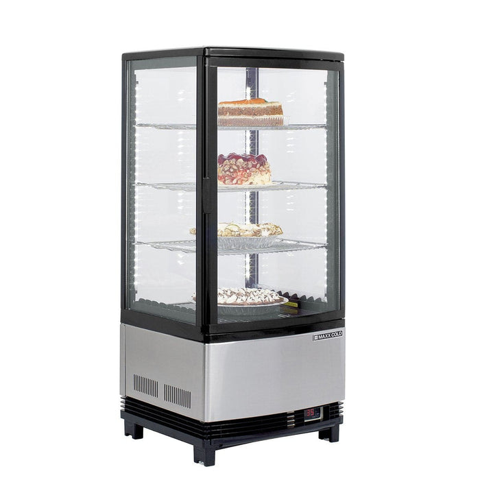 MECR-31D Maxx Cold 4-Sided Glass Countertop Merchandiser, Single Door - Top Restaurant Supplies