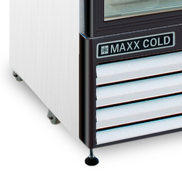 MXM1-12RHC Maxx Cold Single Door, Glass Door Refrigerator Merchandiser, White, 12 Cu ft - Top Restaurant Supplies