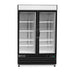 MXM2-48RBHC Maxx Cold Double Door, Glass Door Refrigerator Merchandiser, Black, 48 Cu ft - Top Restaurant Supplies