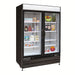 MXM2-48RBHC Maxx Cold Double Door, Glass Door Refrigerator Merchandiser, Black, 48 Cu ft - Top Restaurant Supplies