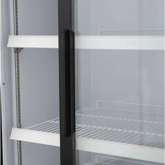 MXM2-48RSHC Maxx Cold Double Door, Sliding Glass Refrigerator Door Merchandiser, White, 48 Cu ft - Top Restaurant Supplies