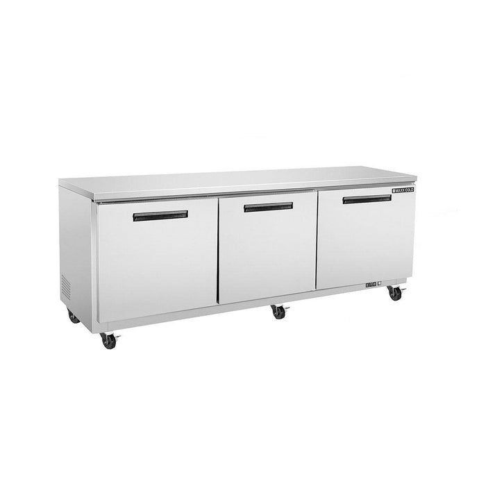 MXCR72UHC Maxx Cold Triple Door Undercounter Refrigerator, 72” Wide - Top Restaurant Supplies