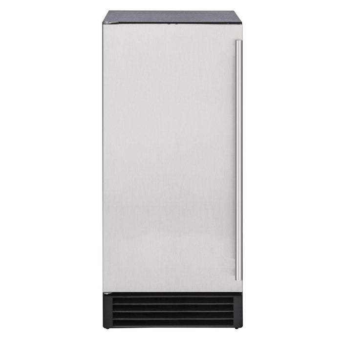 MIM50 Maxx Ice 50 lb Self-Contained Ice Machine, Black + Stainless - Top Restaurant Supplies