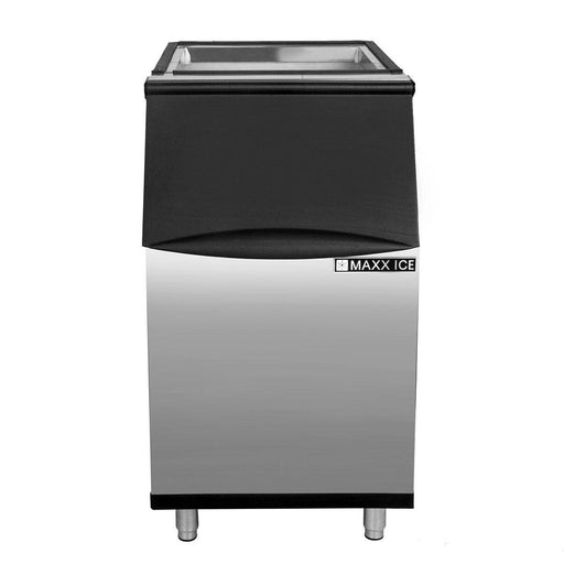 MIB310N Maxx Ice 310 lb Ice Storage Bin, Black + Stainless - Top Restaurant Supplies