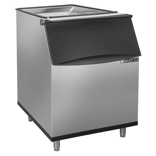 MIB470N Maxx Ice 470 lb Ice Storage Bin, Black + Stainless - Top Restaurant Supplies