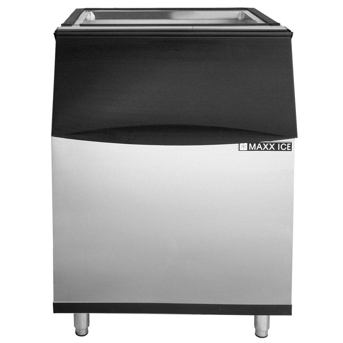 MIB580N Maxx Ice 580 lb Ice Storage Bin, Black + Stainless - Top Restaurant Supplies