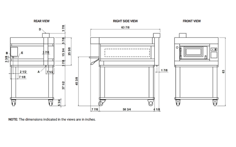 Moretti Forni AMALFI A1 Electric Pizza Oven 26'' x 41'' x 7'' (Chamber)  208/240/60/3 - 1 Deck With Tray Guide Base - Top Restaurant Supplies