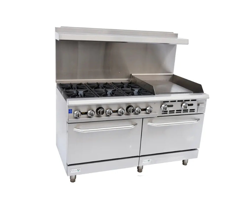 Falcon Food Service AR60-24R Gas Range w/ 24" Right Side Griddle & (2) Standard Ovens, 60"