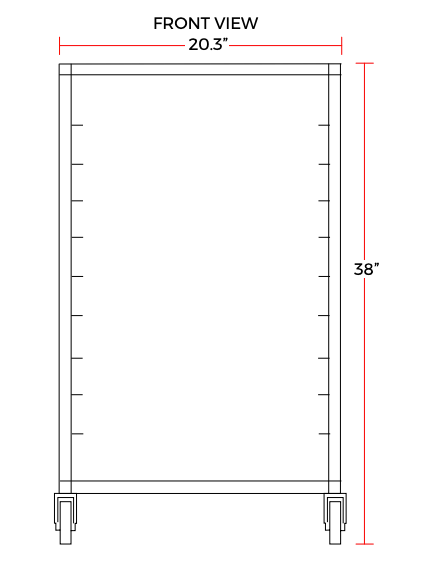 Prepline PASPR-10KD-CCB 10-Tier Heavy Duty Aluminum Steam Table / Bun Pan Sheet Pan Rack - Top Restaurant Supplies