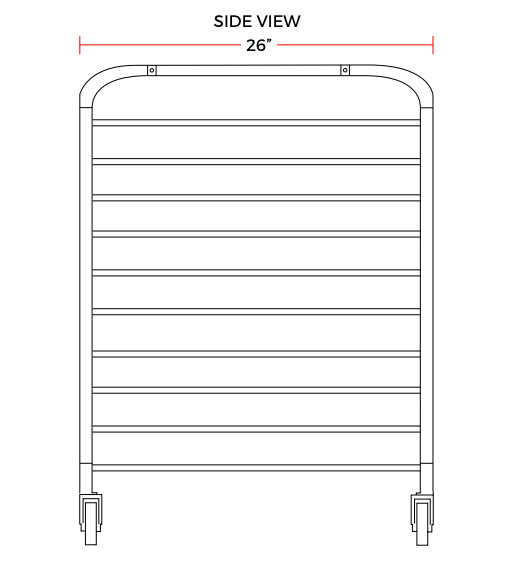 Prepline PASPR-10KD-CCB 10-Tier Heavy Duty Aluminum Steam Table / Bun Pan Sheet Pan Rack - Top Restaurant Supplies