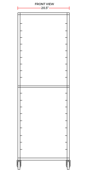 Prepline PASPR-20KD-CCB 20-Tier Heavy Duty Aluminum Steam Table / Bun Pan Sheet Pan Rack - Top Restaurant Supplies