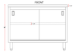 Prepline PC-Series Stainless Steel Enclosed Base Worktable with Sliding Doors with Adjustable Shelf - Top Restaurant Supplies