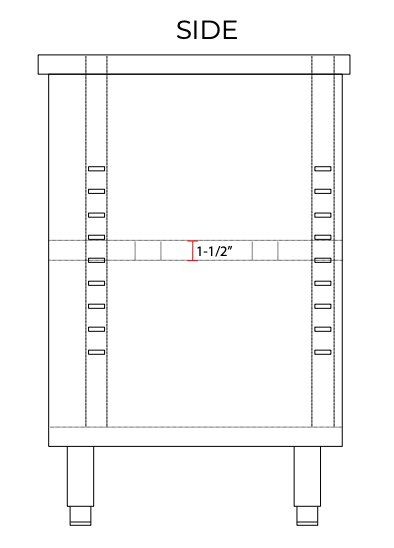 Prepline PC-Series Stainless Steel Enclosed Base Worktable with Sliding Doors with Adjustable Shelf - Top Restaurant Supplies