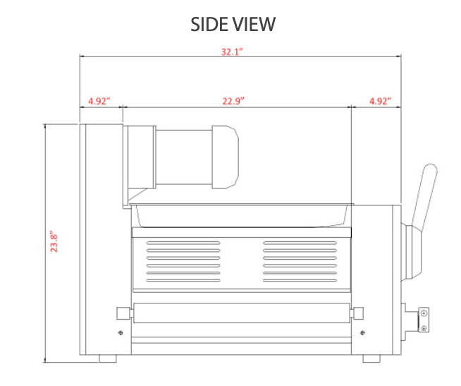 Prepline CSP-120 Steel Reversible 120v Countertop Model Dough Sheeter - Top Restaurant Supplies