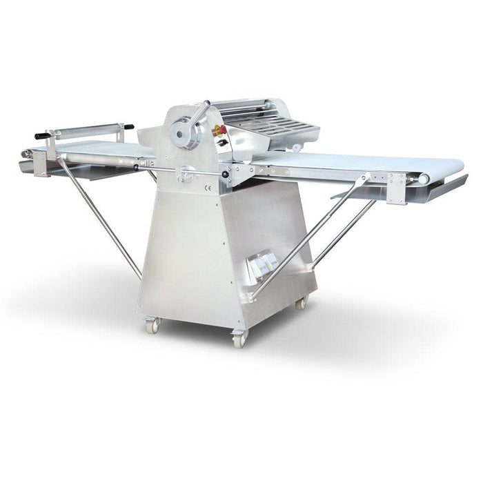 Prepline FSS-220 Stainless Steel Reversible 220v Floor Model Dough Sheeter - Top Restaurant Supplies