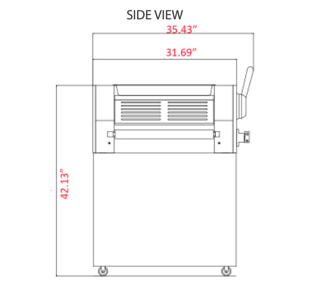 Prepline FSS-220 Stainless Steel Reversible 220v Floor Model Dough Sheeter - Top Restaurant Supplies