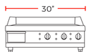 Prepline EGD30 30" Electric Thermostatic Countertop Griddle, 220/240v - Top Restaurant Supplies