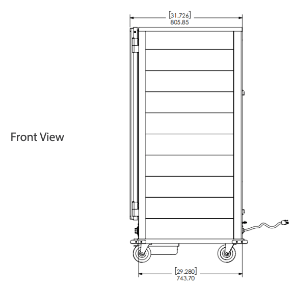 Prepline MPI1836 Full Size Insulated Heater Proofer Cabinet with Clear Door, 120V - Top Restaurant Supplies