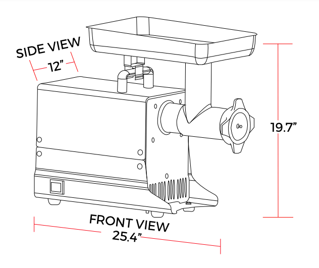 Prepline FM22 #22 1-1/2 HP Meat Grinder - Top Restaurant Supplies