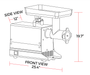 Prepline FM22 #22 1-1/2 HP Meat Grinder - Top Restaurant Supplies