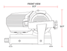 Prepline HBS220 9" Blade Commercial Electric Meat Slicer - Top Restaurant Supplies