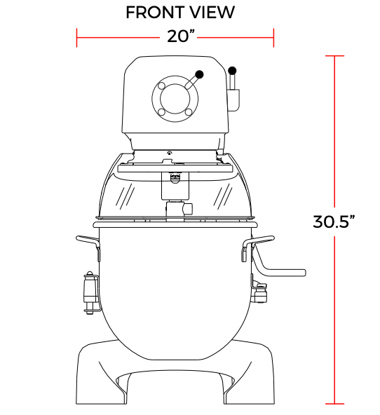 Prepline B30M 28 Qt. Gear Driven Commercial Planetary Stand Mixer - Top Restaurant Supplies