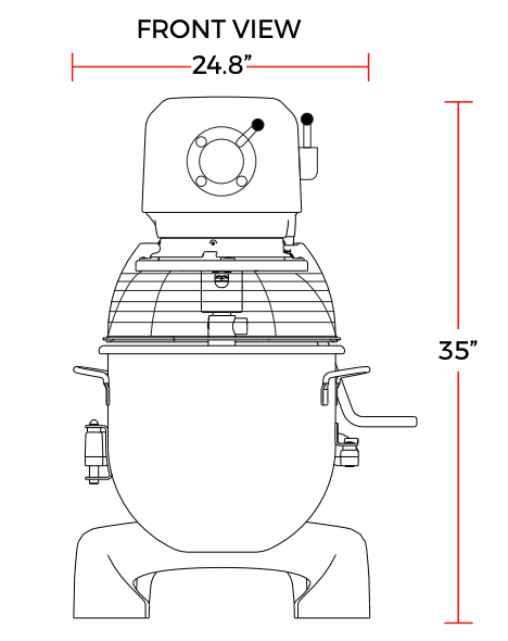 Prepline PHLM20B-T 20 Quart Heavy Duty Gear Driven Commercial Planetary Stand Mixer with Timer - Top Restaurant Supplies