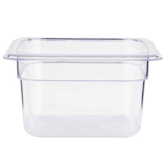 Prepline PPFP16-4 One-Sixth 1/6 Clear Polycarbonate Food Pan with 4" Depth - Top Restaurant Supplies