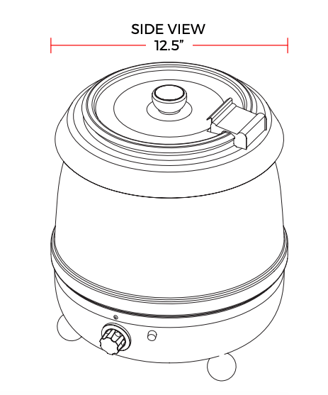 Prepline PSB-6000 10 Liter Black Commercial Soup Kettle - Top Restaurant Supplies