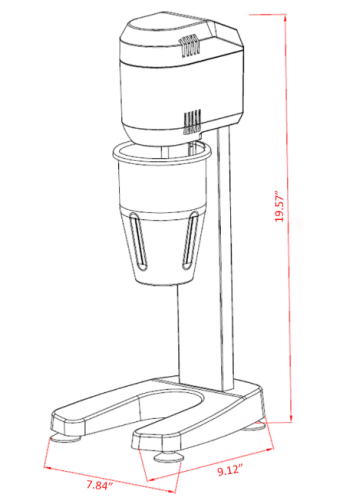 Prepline PDM1 Single Spindle Commercial Drink Mixer, Milkshake Machine, 120V - Top Restaurant Supplies