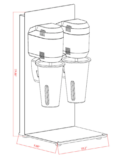 Prepline PDM2 Double Spindle Commercial Drink Mixer, Milkshake Machine, 120V - Top Restaurant Supplies