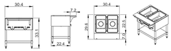 Prepline GST-2OW 30.6" Two Pan Gas Steam Table with Undershelf, Open Well - Top Restaurant Supplies