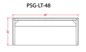 Prepline PSG-LT-48 48" Glass Sneeze Guard with Lamp Bulb for Steam Table - Top Restaurant Supplies