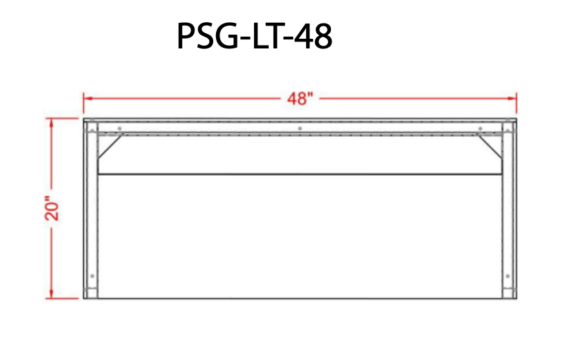 Prepline PSG-LT-48 48" Glass Sneeze Guard with Lamp Bulb for Steam Table - Top Restaurant Supplies