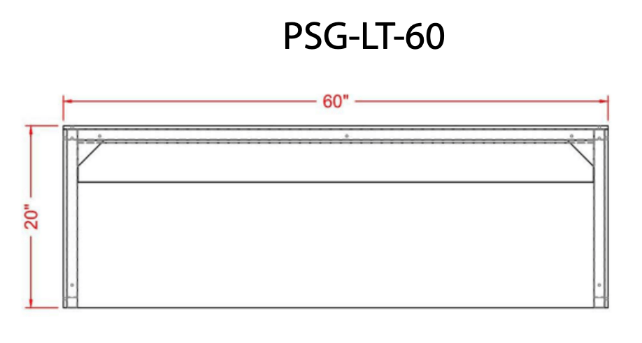 Prepline PSG-LT-60 60" Glass Sneeze Guard with Lamp Bulb for Steam Table - Top Restaurant Supplies