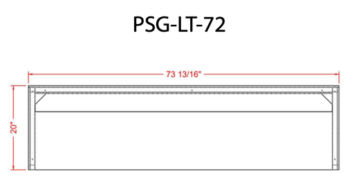 Prepline PSG-LT-72 73.8" Glass Sneeze Guard with Lamp Bulb for Steam Table - Top Restaurant Supplies