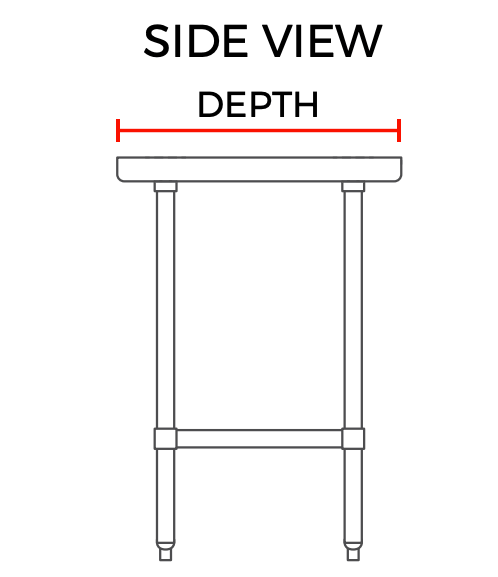 Prepline PWTG-Series Stainless Steel Worktable with Undershelf - Top Restaurant Supplies