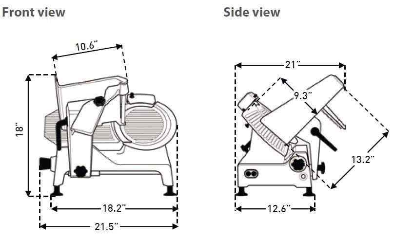 Pro-Cut KDS-12 Meat & Deli Slicer 12" Blade, 1/3 HP - Top Restaurant Supplies