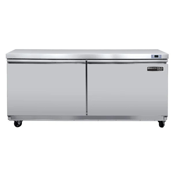 Maxx Cold V-Series 2 Door Undercounter Refrigerator, in Stainless Steel