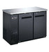 SABA SBB-24-48B 48" Two Door Back Bar Cooler (Black) - Top Restaurant Supplies