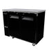 SABA SBB-24-48B 48" Two Door Back Bar Cooler (Black) - Top Restaurant Supplies