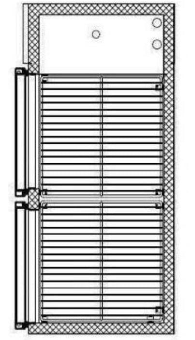 SABA SBB-24-48B 48" Two Door Back Bar Cooler (Black) - Top Restaurant Supplies