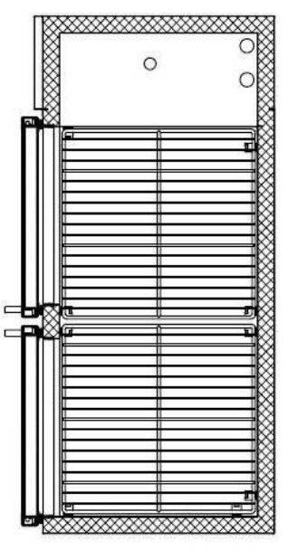 SABA SBB-24-48G 48" Two Door Back Bar Cooler (Black) - Top Restaurant Supplies