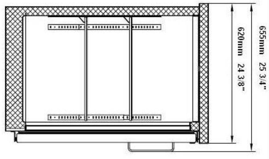 SABA SBB-24-48G 48" Two Door Back Bar Cooler (Black) - Top Restaurant Supplies