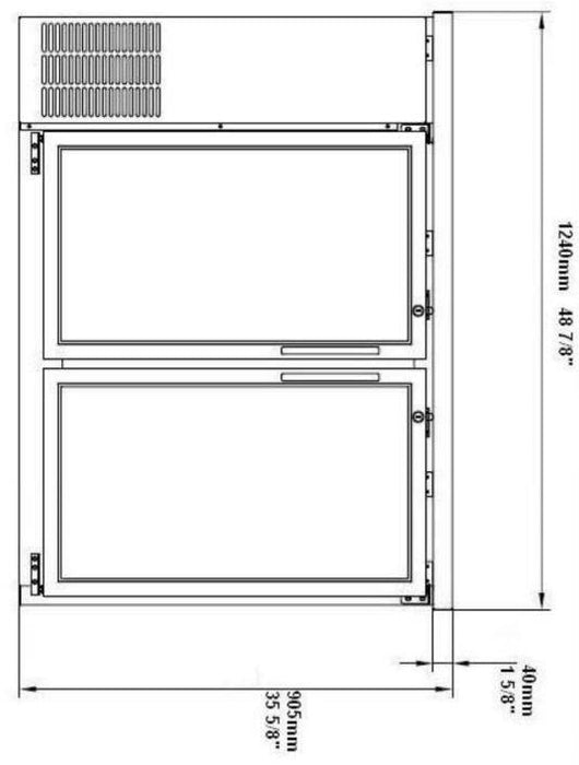 SABA SBB-24-48GSS 48" Two Glass Door Stainless Steel Back Bar Cooler - Top Restaurant Supplies